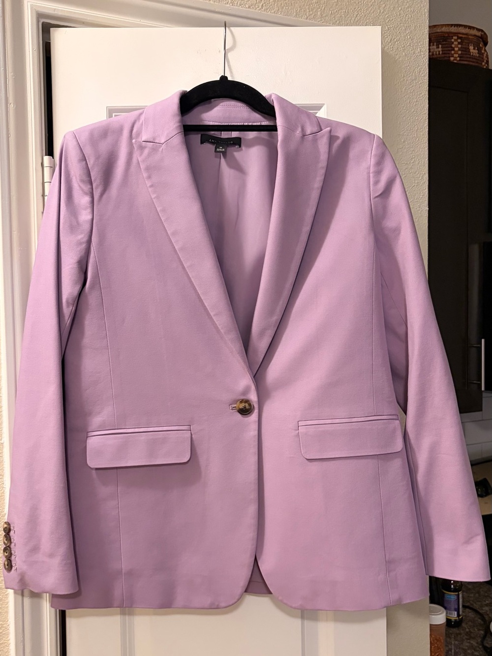 Ann Taylor Lavender Single-Button Blazer - Picture 3 of 11